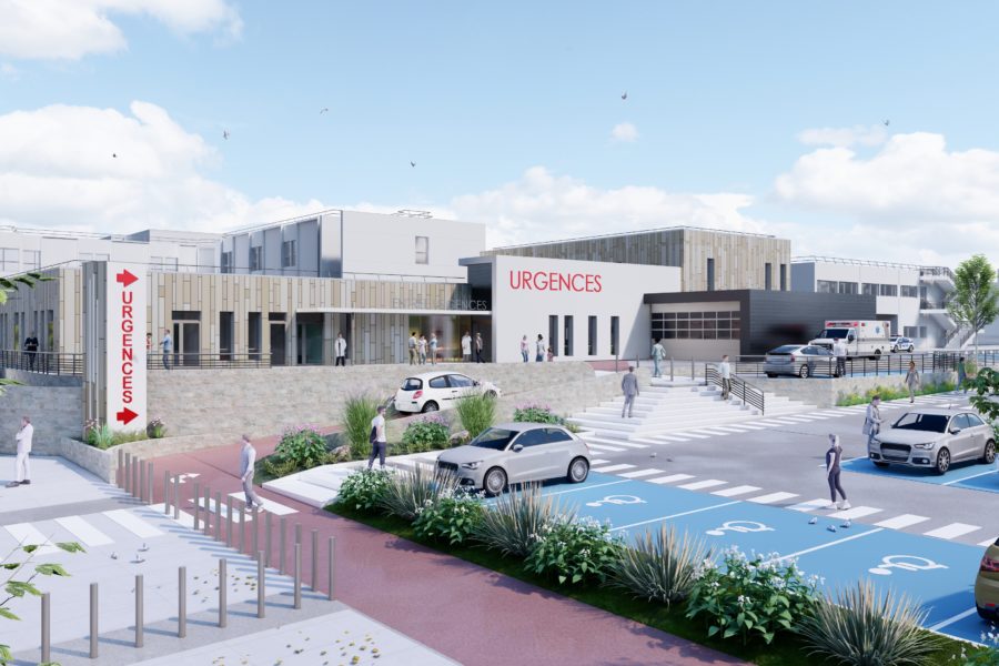 Nouveau visage des urgences de l'hôpital Saintonge à Saintes