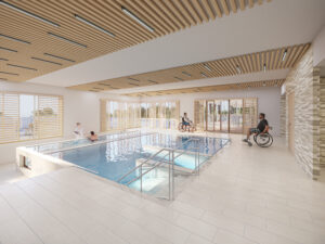 intérieur piscine extension hôpital esquirol